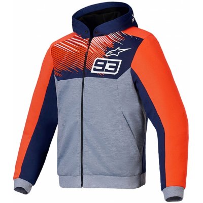 Alpinestars Chrome V2 SPORT HOODIE MM93 2025 světle šedo-modro-červená – Zboží Mobilmania