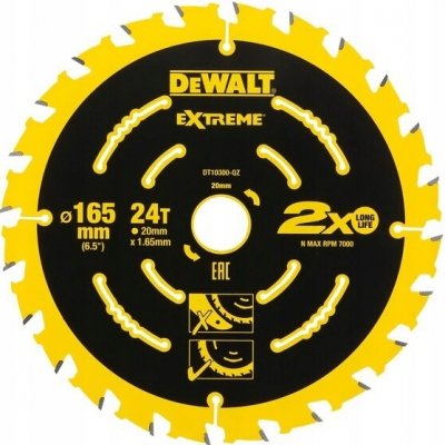 Kotouč na dřevo 165mm 24z DeWALT EXTREME DT10300 – Zboží Mobilmania