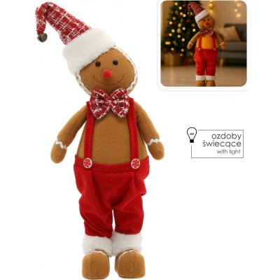 Pro-Tech shop Vánoční figurka perníkový chlapeček stojící LED 22x18x55cm 69861 – Hledejceny.cz