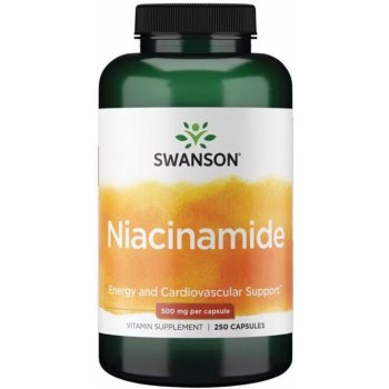 Swanson Niacin Niacinamid 500 mg 250 kapslí