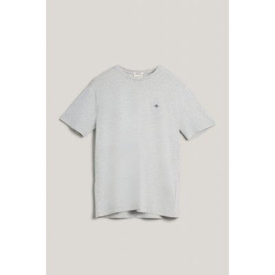 Gant REG SHIELD SS T-SHIRT CLOUD GREY MELANGE – Zboží Mobilmania