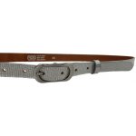 Penny belts dámský kožený opasek 20-185-606 stříbrný