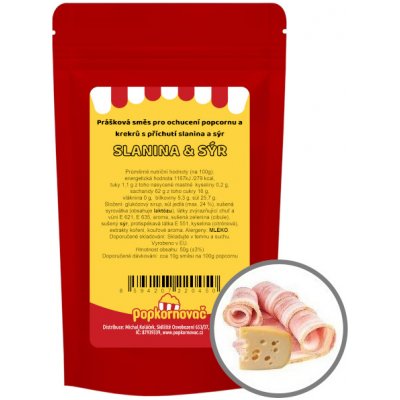 Popkornovač.cz Popcorn příchuť Slanina Sýr 50 g – Zbozi.Blesk.cz