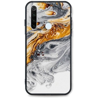 Pouzdro TopQ LUXURY Xiaomi Redmi Note 8T pevný Marble šedo-zlatý – Zboží Mobilmania