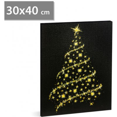 GLOBIZ Vánoční LED obrázek s věšákem na zeď 30 x 40 cm