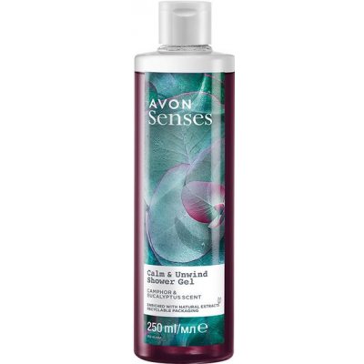 Avon Senses Calm & Unwind sprchový gel s vůní kafru a eukalyptu 250 ml