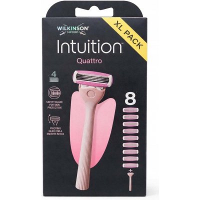 Wilkinson Sword Intuition Quattro + 8 ks hlavic – Zboží Mobilmania
