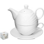 Bella Fiore Konvice porcelán 320ml + hrnek 240ml WHITE – Zboží Dáma