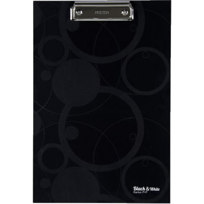 Karton p+p A4 black&white psací podložka s klipem černá – Hledejceny.cz