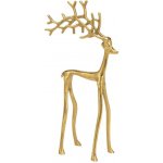 Jelen kovový zlatý 38 x 20 x 10 cm – Hledejceny.cz