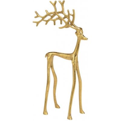 Jelen kovový zlatý 38 x 20 x 10 cm – Hledejceny.cz