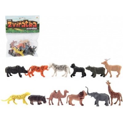 Teddies Zvířátka mini safari ZOO 5-6cm 12ks – Hledejceny.cz