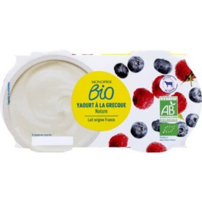 Monoprix Bio Řecký jogurt 2 x 150 g – Hledejceny.cz
