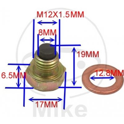 Magnetický vypouštěcí šroub JMP M12X1.50 s těsněním 2H646550 | Zboží Auto