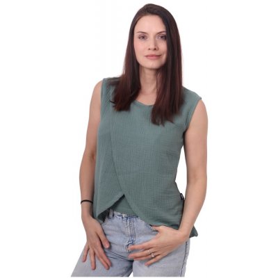 Jožánek kojicí mušelínové triko tílko Maja světle zelené – Zboží Dáma