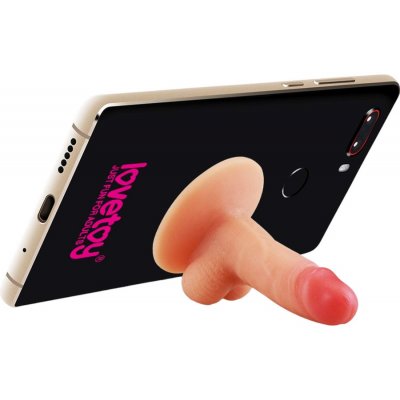 LoveToy Phone Holder Dildo with Suction Cup (natural) – Zboží Dáma