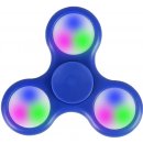 Fidget spinner s LED osvětlením modrý