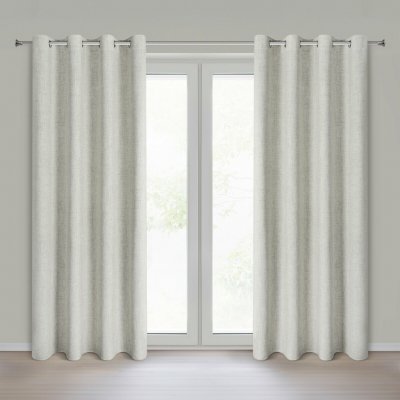 EUROFIRANY ZÁVES NA KROUŽCÍCH LINDA 140X250 CM BÉŽOVÁ – Hledejceny.cz