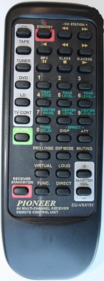 Dálkový ovladač Emerx Pioneer CU-VSX151 CU-VSX130 VSX407