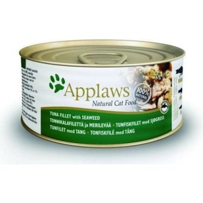 Applaws Cat Tin Tuna Fillet with Seaweed s tuňákem a mořskými řasy 72 x 156 g
