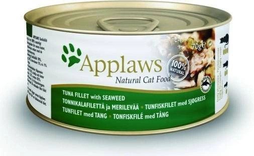 Applaws Cat Tin Tuna Fillet with Seaweed s tuňákem a mořskými řasy 72 x 156 g