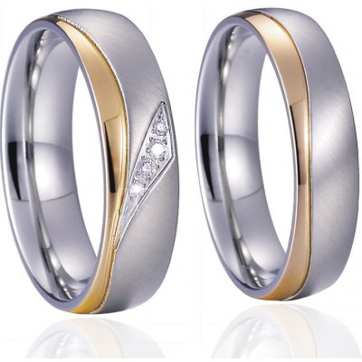 Steel Wedding Snubní prsteny chirurgická ocel SPPL020 – Zboží Dáma