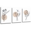 Obraz Impresi Obraz Květiny skandinávský styl - 150 x 70 cm (3 dílný)