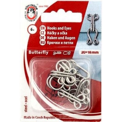 Háčky a očka velikost 20+18 varianta nikl – Zboží Dáma