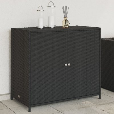 zahrada-XL Zahradní úložná skříň černá 83 x 45 x 76 cm polyratan – Zboží Dáma zahrada-XL Zahradní úložná skříň černá 83 x 45 x 76 cm polyratan – Zboží Dáma