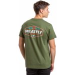 Meatfly pánské tričko Lampy Olive zelená – Zboží Mobilmania