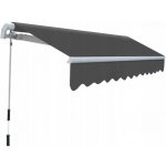 Dekorhome Ručně zatahovací markýza 3x2,5 m Antracit – Zbozi.Blesk.cz