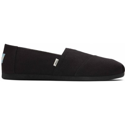 Toms Recycled Cotton Canvas Women's Alpargata Black/Black – Zboží Dáma