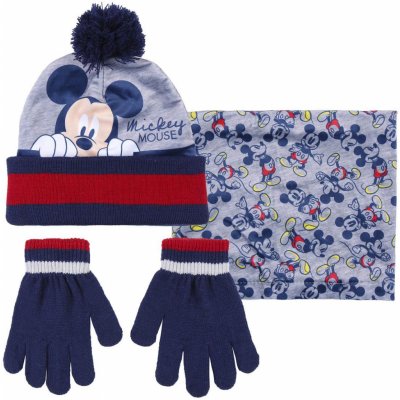 Disney chlapecký šedý set čepice rukavic a šátku Mickey Mouse – Zbozi.Blesk.cz