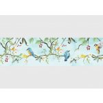 AG Design WB-8497 Samolepící bordura Modří Jarní Ptáci, rozměry 5 m x 13,8 cm – Zboží Dáma