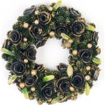 MagicHome Vianoce Věnec zeleno-modro-zlatý, 29 cm – Hledejceny.cz