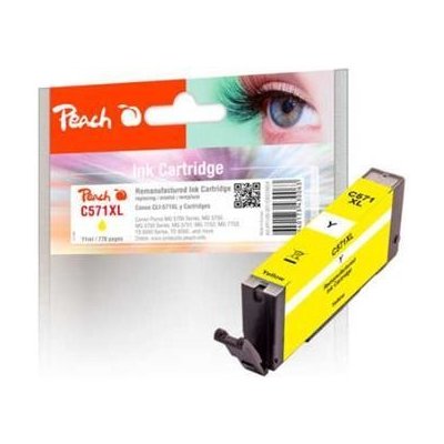 Peach Canon CLI-571XLY, yellow, 11 ml