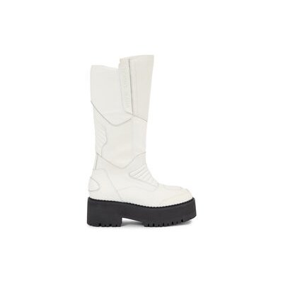 Tommy Jeans Kozačky Tjw Long Shaft Biker Boot EN0EN02376 Bílá