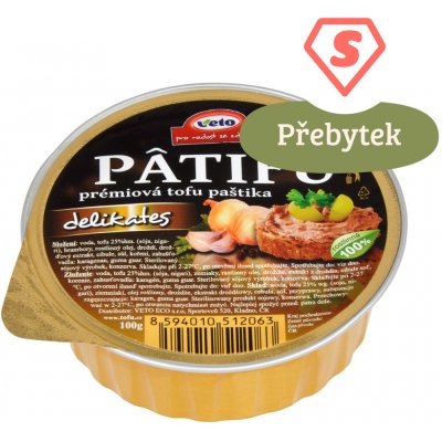 Veto Patifu Paštika tofu delikates 100 g – Zbozi.Blesk.cz