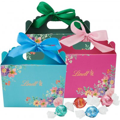 Pralinky Lindor v květinkovém košíku 0,6 kg – Zboží Dáma