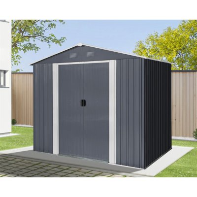 Riwall RMSA 6x8 Anthracite - zahradní domek kovový 2,4 x 1,7 m SD-X0608-H170C-A – Hledejceny.cz