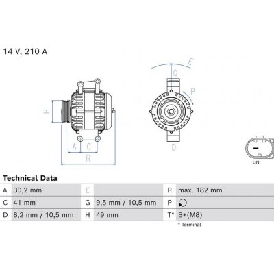 BOSCH 0 986 085 380 generátor (0986085380) – Hledejceny.cz