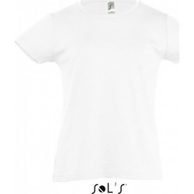 Dětské bavlněné tričko Sol's pro děvčátka Bílá