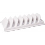 ALTOM Držák, stojan na pokličky, talíře, víčka 7 pozic, plastový bílý 30x13,5x6 cm – Zboží Dáma