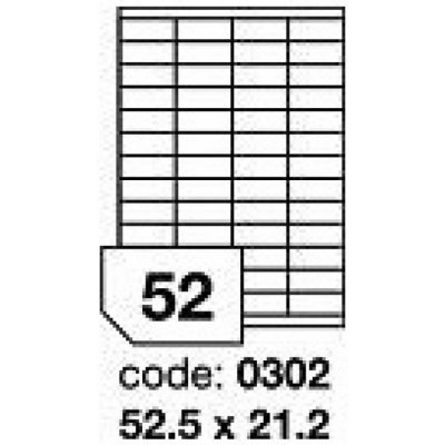 Rayfilm R0100.0302A samolepící 52,5x21,2mm bílé 100 listů – Zboží Dáma