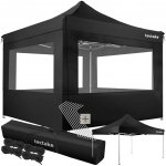 tectake 403154 Skládací pavilon Olivia 3x3 m se 4 bočnicemi černá hliník – Sleviste.cz