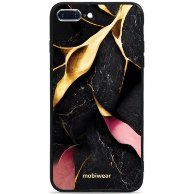 Pouzdro Mobiwear Glossy Apple iPhone 8 Plus - G021G Černý a zlatavý mramor