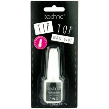 Technic TIP TOP Nail Glue Lepidlo na umělé nehty se štětečkem průhledné čiré 7 ml