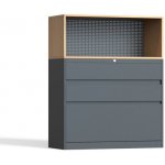 Enprag Plechová skříň se zásuvkami a nikou – Zboží Dáma