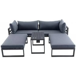 Sunfun Maja Set lounge nábytku, 5 dílů, hliník, polyester, antracit FTA50434H