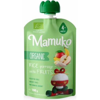 Mamuko BIO rýže a ovocné pyré 100 g – Zbozi.Blesk.cz